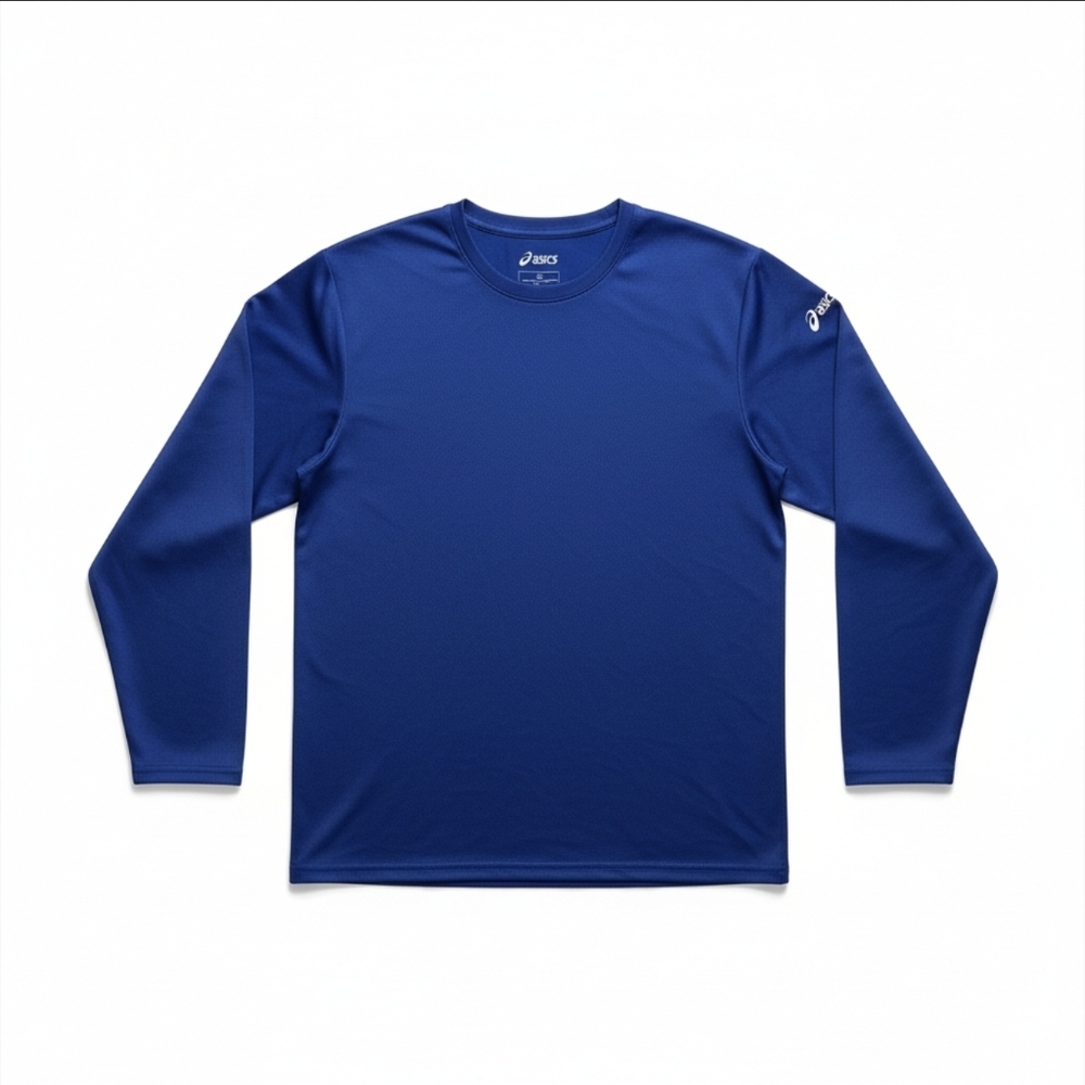 ASICS Mens Blue Long Sleeve Performance Running Shirt